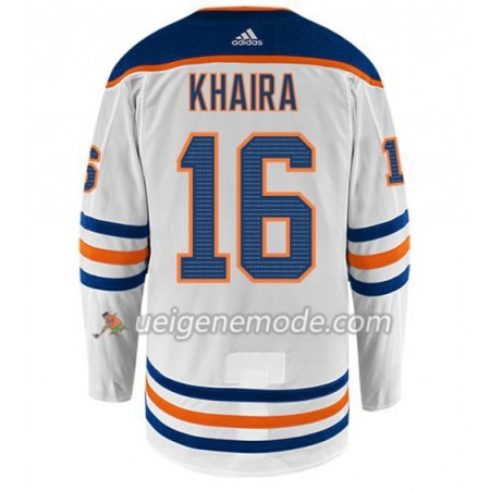 Herren Eishockey Edmonton Oilers Trikot JUJHAR KHAIRA 16 Adidas Weiß Authentic